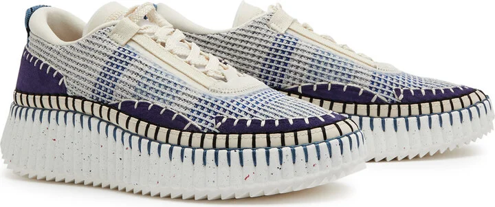 Chloe Nama Panelled Recycled Mesh Sneakers - Image 2