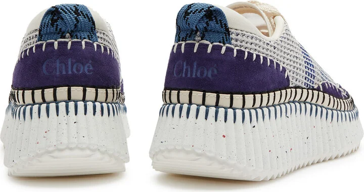 Chloe Nama Panelled Recycled Mesh Sneakers - Image 3