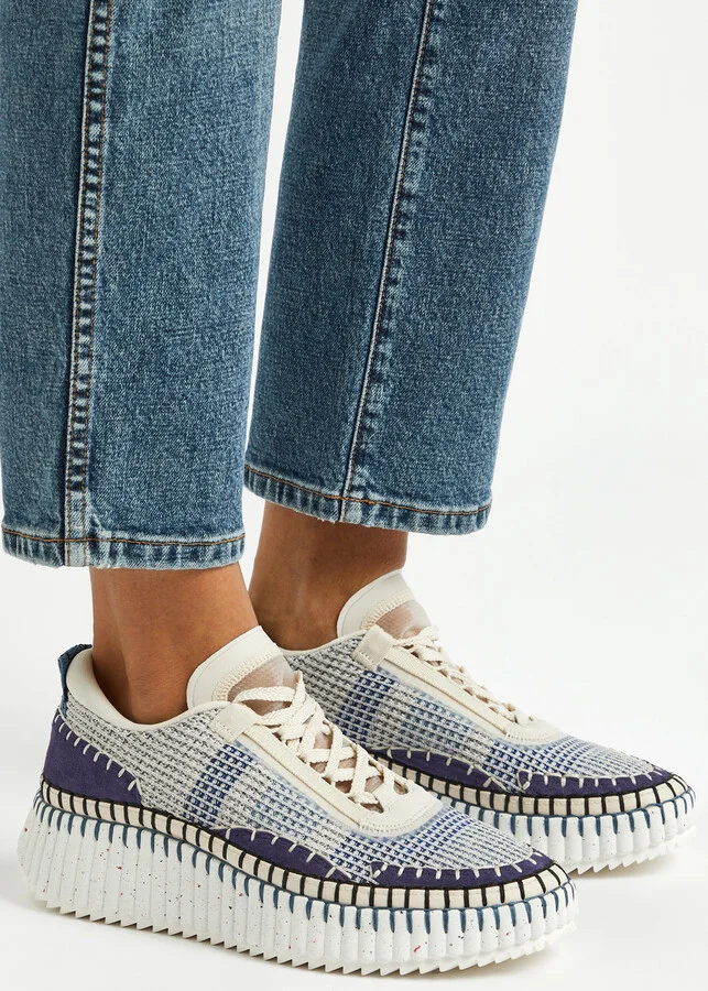 Chloe Nama Panelled Recycled Mesh Sneakers - Image 5