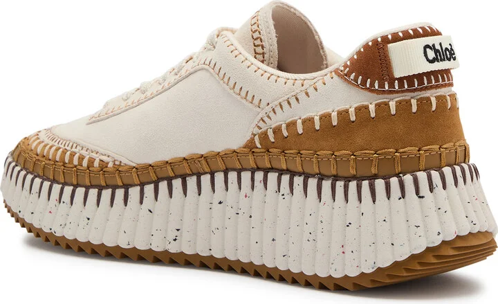 Chloe Nama Panelled Suede Sneakers - Image 2