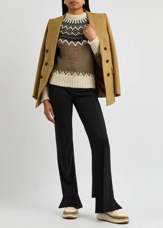 Chloe Nama Panelled Suede Sneakers - Image 6