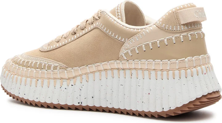 Chloe Nama Panelled Suede Sneakers - Image 2