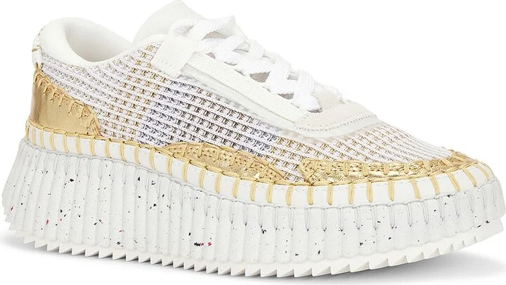 Chloe Nama Sneaker in Metallic Gold - Image 2