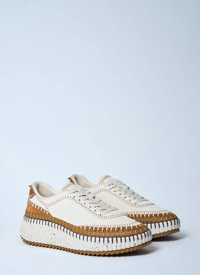 Chloé Nama Sneaker - Woman Sneakers Beige Eu - 38 - Image 2