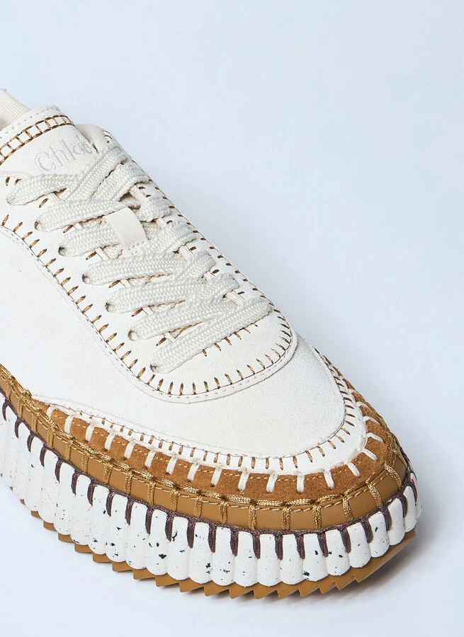 Chloé Nama Sneaker - Woman Sneakers Beige Eu - 38 - Image 3