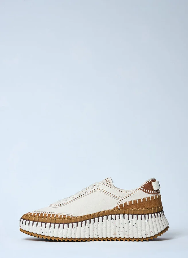 Chloé Nama Sneaker - Woman Sneakers Beige Eu - 38 - Image 4
