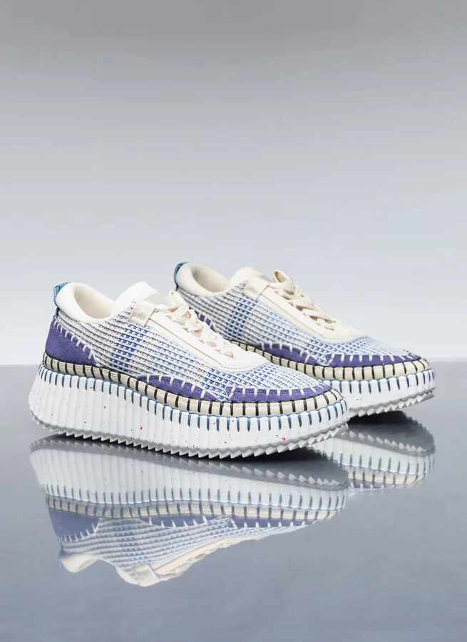 Chloé Nama Sneakers - Woman Sneakers Blue Eu - 40 - Image 3