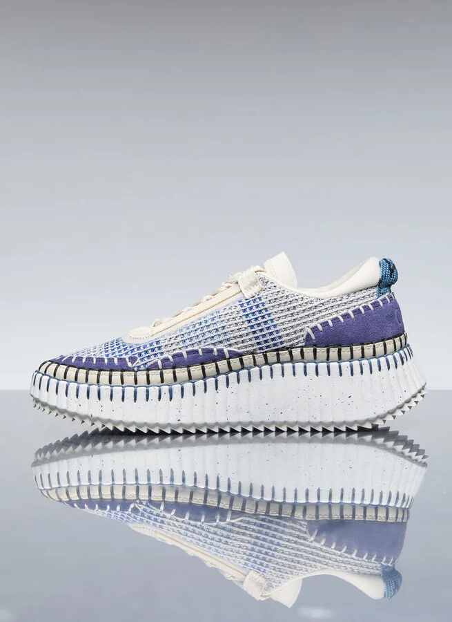 Chloé Nama Sneakers - Woman Sneakers Blue Eu - 40 - Image 4
