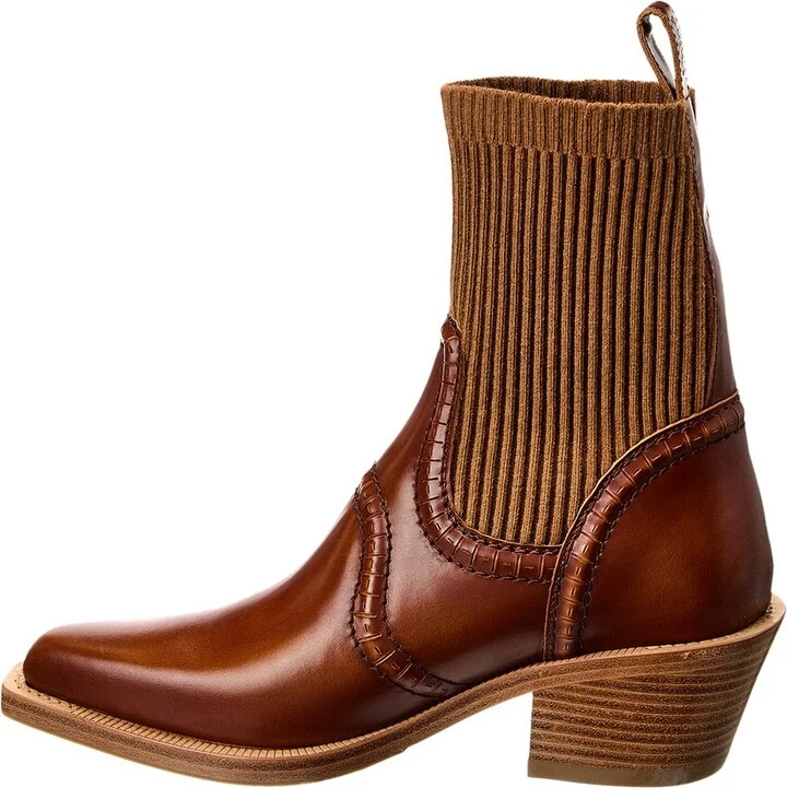 Chloé Nellie Texan Leather Bootie - Image 2