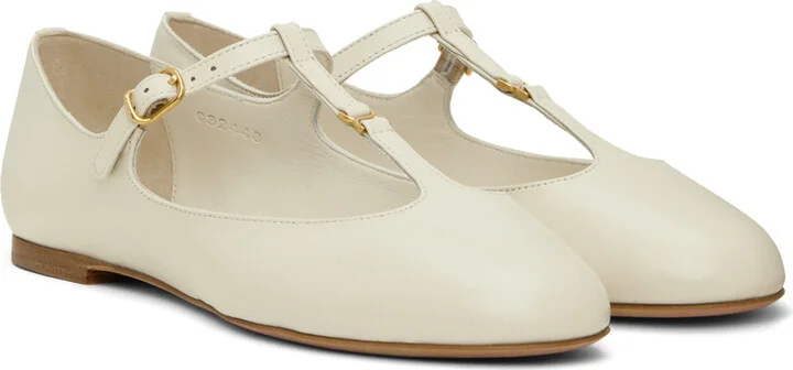 Chloé Off-White Marcie Ballerina Flats - Image 4