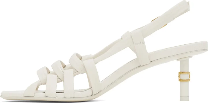 Chloé Off-White Marcie Heeled Sandals - Image 3