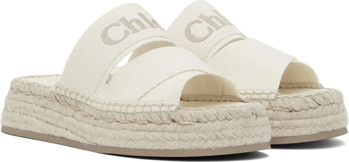 Chloé Off-White Mila Sandals - Image 4