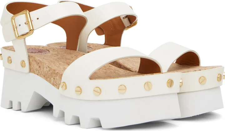 Chloé Off-White Owena Platform Sandals - Image 4