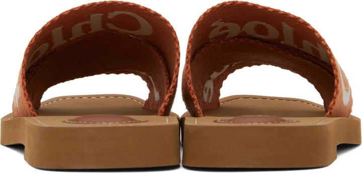 Chloé Orange Woody Sandals - Image 2
