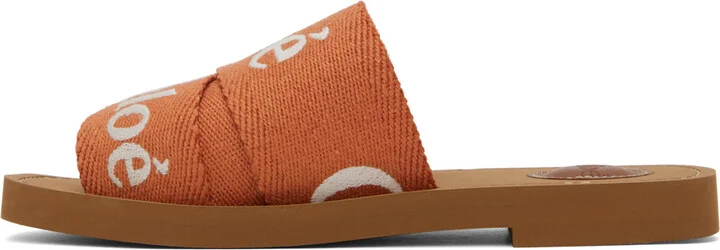 Chloé Orange Woody Sandals - Image 3