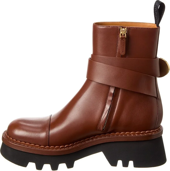 Chloé Owena Leather Bootie - Image 2