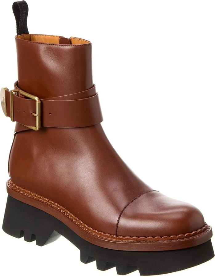 Chloé Owena Leather Bootie