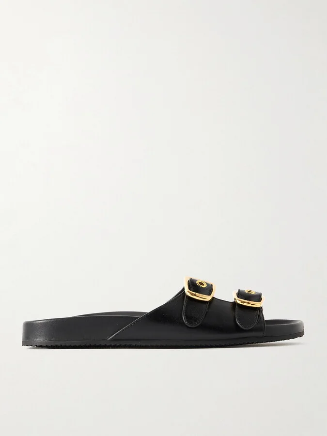 Chloé - Polly Leather Slides - Black
