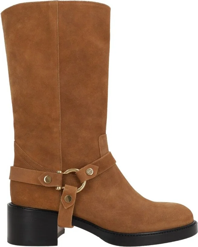 Chloé Round-Toe Ankle Boots