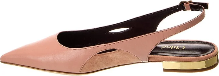 Chloé Saada Leather & Suede Slingback Flat - Image 2