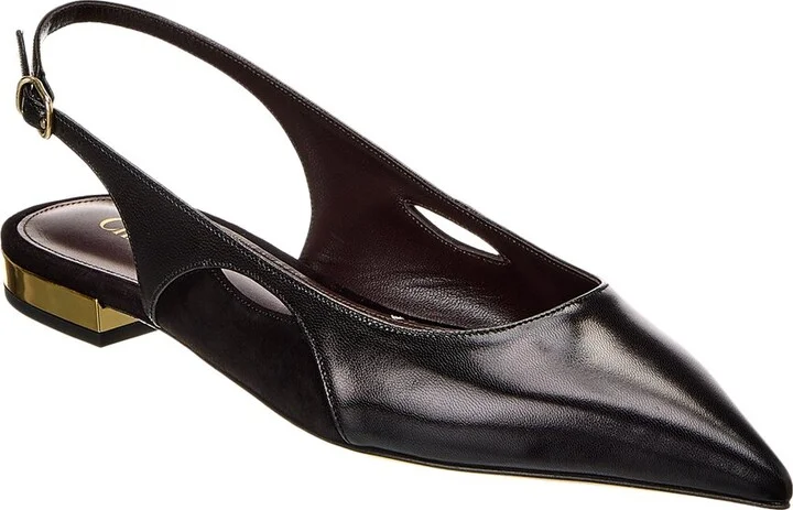 Chloé Saada Leather & Suede Slingback Flat