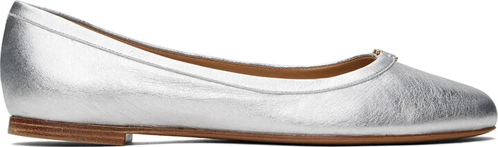 Chloé Silver Marcie Ballerina Flats