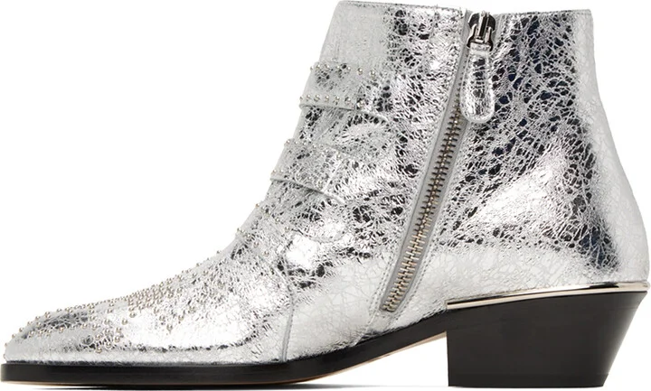 Chloé Silver Susanna Ankle Boots - Image 3