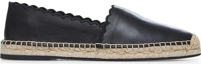 Chloé Slip-On Scalloped Edges Flat Shoes