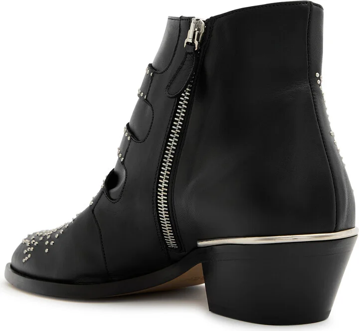 Chloe Susanna 40 Studded Leather Ankle Boots - Image 2