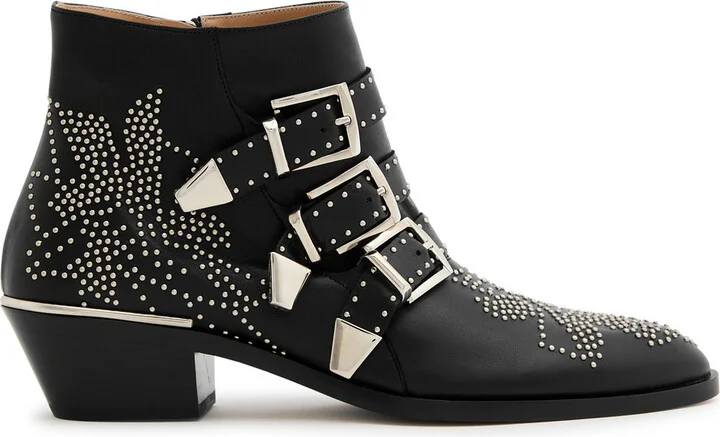 Chloe Susanna 40 Studded Leather Ankle Boots