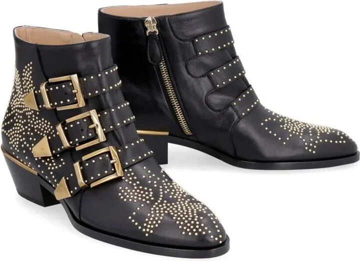 Chloé Susanna Nappa Leather Ankle Boot Shoes - Image 2