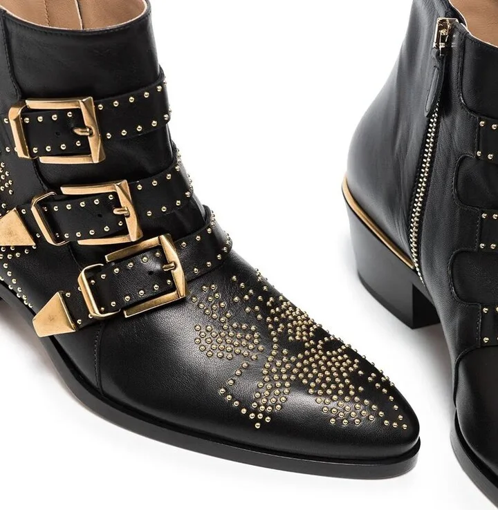 Chloé Susanna Nappa Leather Ankle Boot Shoes - Image 4