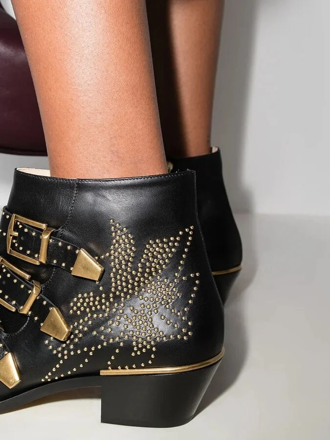 Chloé Susanna Nappa Leather Ankle Boot Shoes - Image 5