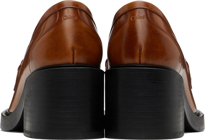 Chloé Tan Marcie Heeled Loafers - Image 2