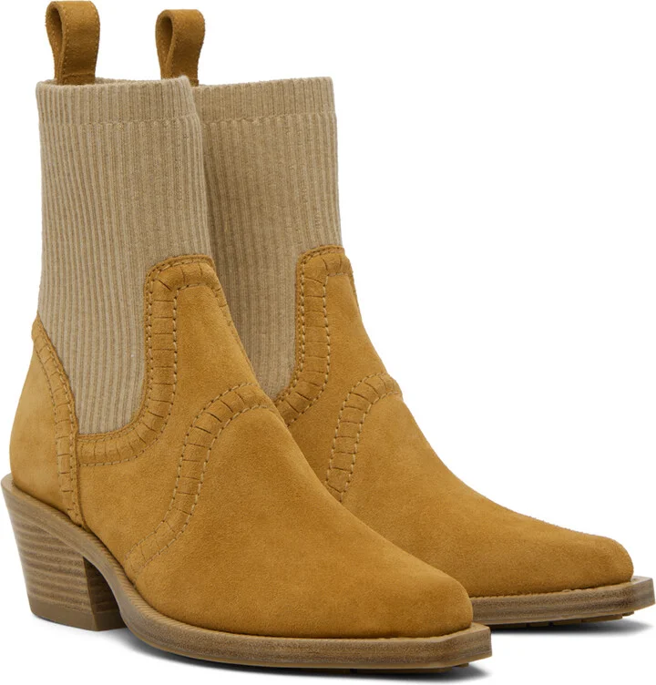 Chloé Tan Nellie Ankle Boots - Image 4