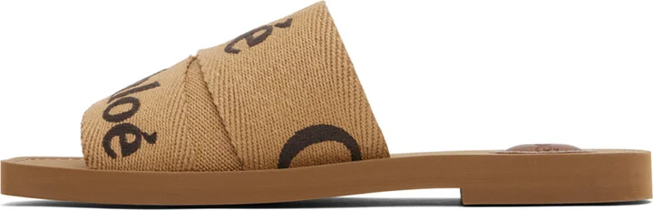 Chloé Tan Woody Sandals - Image 3