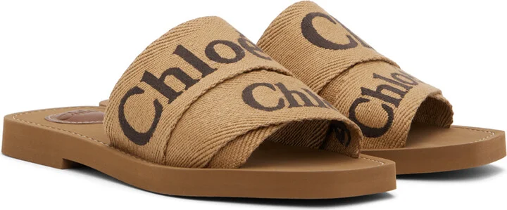 Chloé Tan Woody Sandals - Image 4