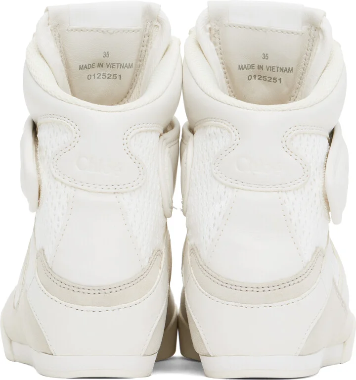 Chloé White & Beige 'Chloé Kick' Sneakers - Image 2