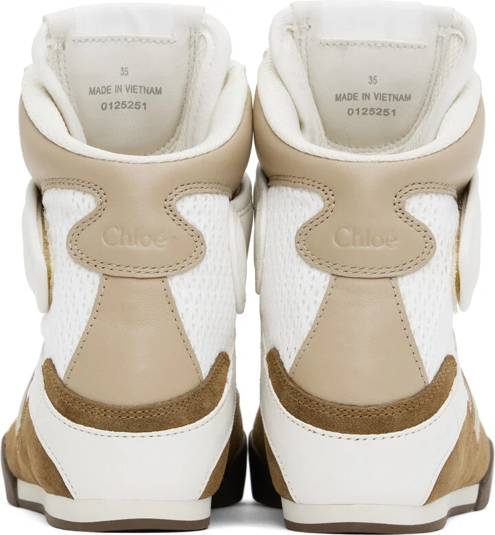 Chloé White & Brown 'Chloé Kick' Sneakers - Image 2