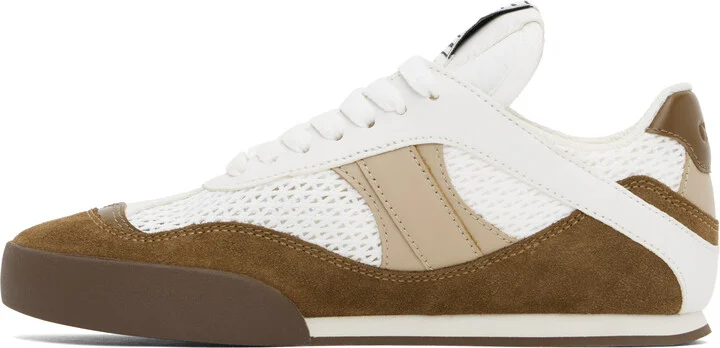Chloé White & Brown 'Chloé Kick' Sneakers - Image 3