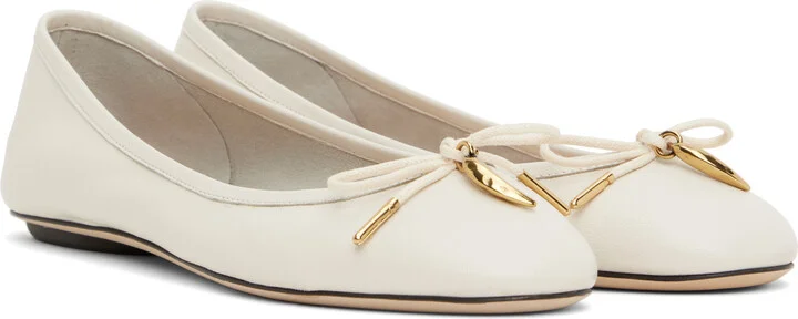 Chloé White Iris Ballerina Flats - Image 4