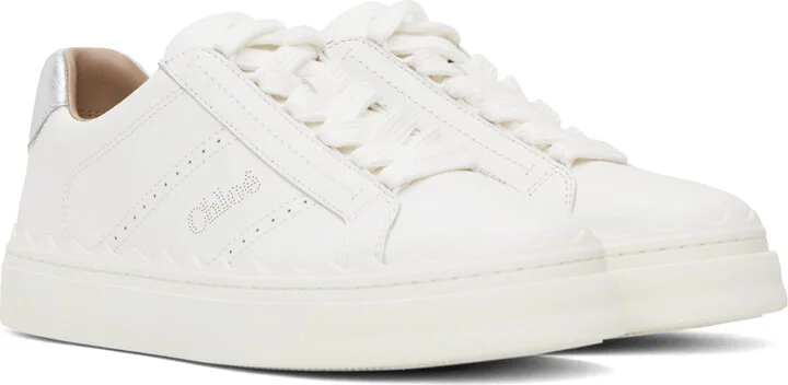 Chloé White Lauren Sneakers - Image 4