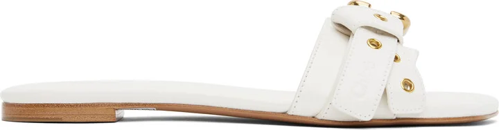 Chloé White Mae Sandals