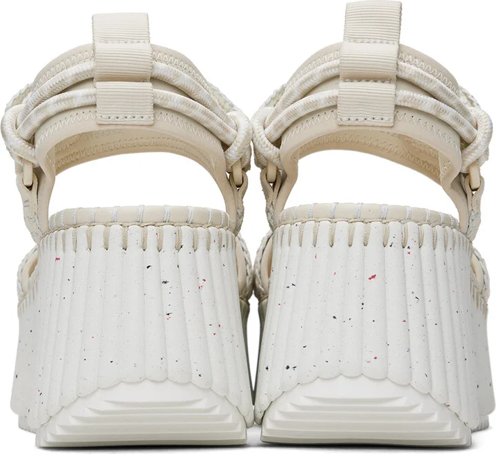 Chloé White Nama Platform Sandals - Image 2