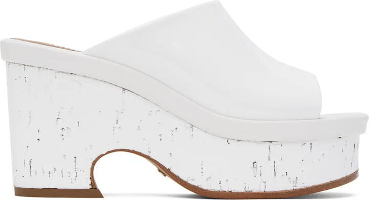 Chloé White Oli Mules