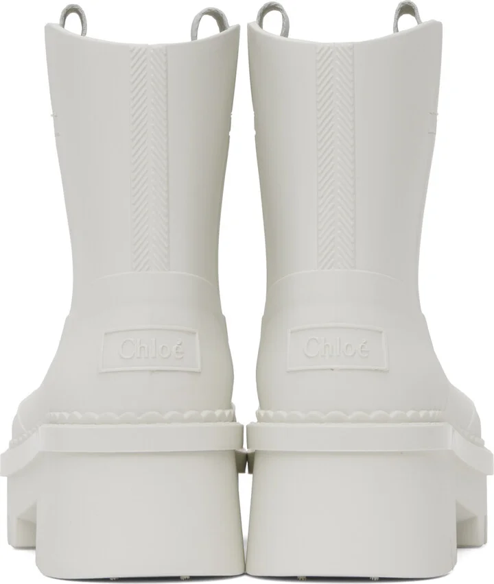 Chloé White Raina Rain Boots - Image 2