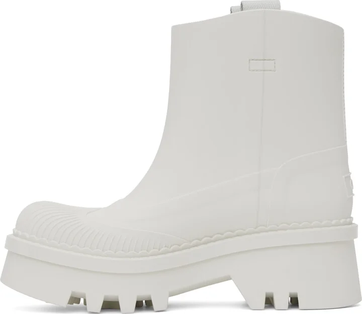 Chloé White Raina Rain Boots - Image 3