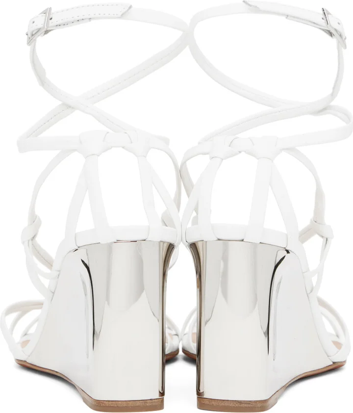 Chloé White Rebecca Wedge Heeled Sandals - Image 2