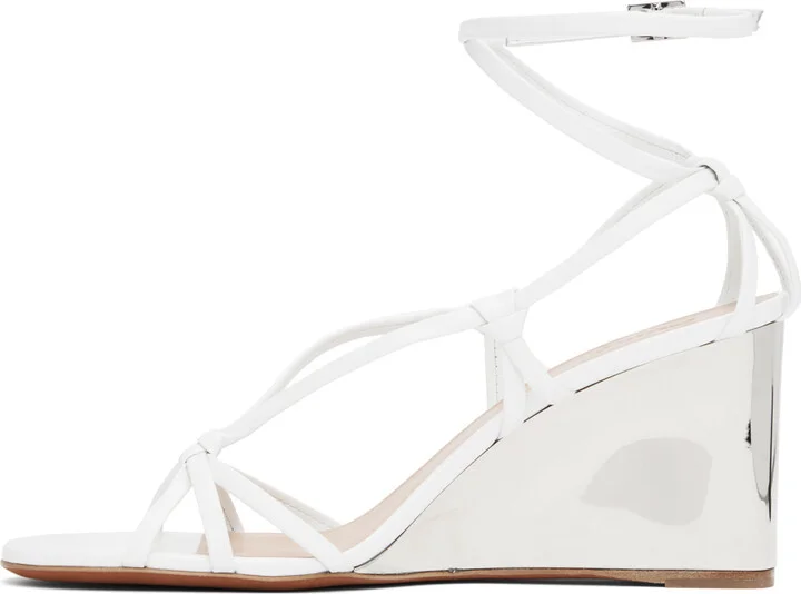 Chloé White Rebecca Wedge Heeled Sandals - Image 3