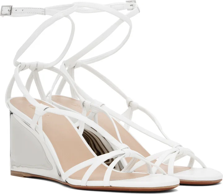 Chloé White Rebecca Wedge Heeled Sandals - Image 4